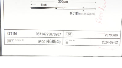 Boston Scientific M001468540 V-18 Control Wire Guidewire 0.018inch x 300cm (x)